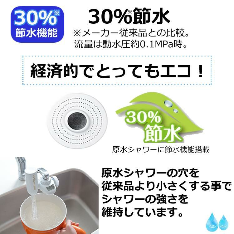 浄水器 東レ 浄水器 トレビーノ カセッティ MK206SMX 高除去タイプ 蛇口直結型 カートリッジ1個付 時短 浄水 節水 デジタル表記 洗えるキャップ 極細シャワー
