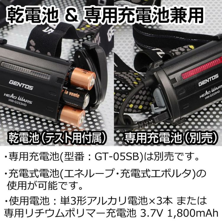 LEDヘッドライト ジェントス 点滅機能付 LEDヘッドライト KDHL-2109 防災 災害 停電 耐塵 耐久 防滴 可動式ヘッド アウトドア キャンプ 工事現場 乾電池 充電池 後部認識灯  ラッピング不可