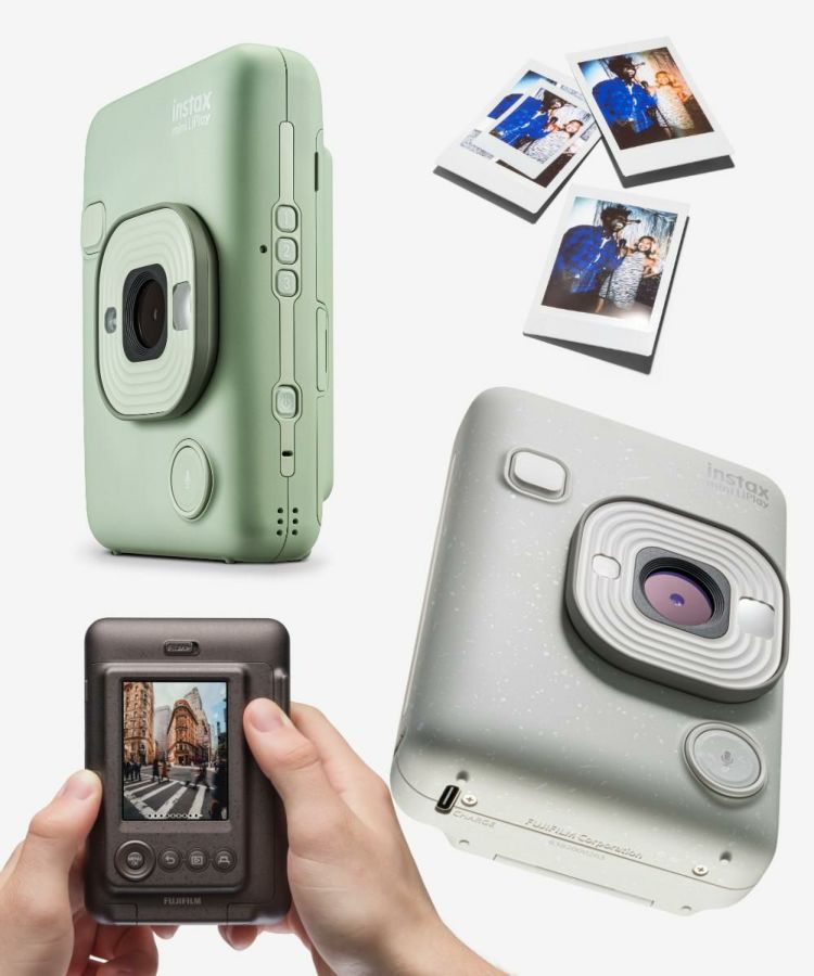 富士フイルム チェキカメラ チェキ instax mini LiPlay マッチャグリーン インスタックスミニ  フィルム40枚＆巾着ポーチセット