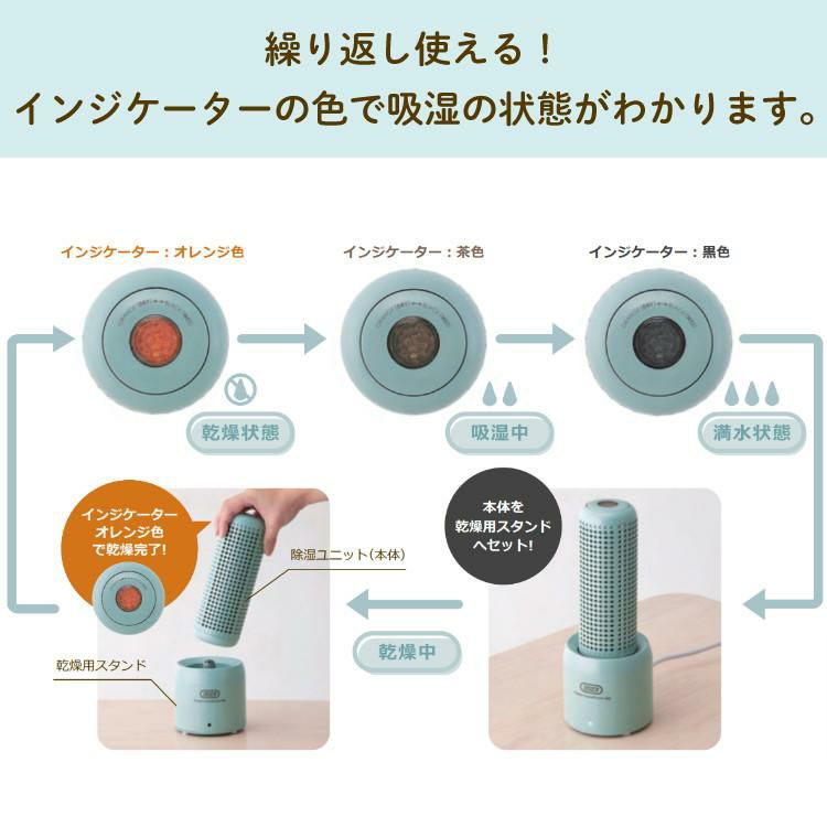 ラドンナ Toffy コンパクトリユース除湿器 HW-DH1 ペールアクア/アッシュホワイト カラー選択式  トフィー 除湿機 除湿 梅雨 湿気 小型 コンパクト