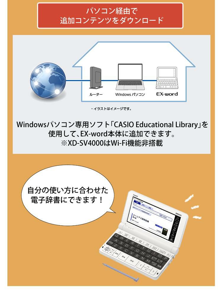 名入れは有料可】カシオ 電子辞書 高校生エントリーモデル XD-SV4000