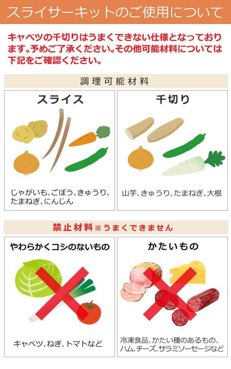 スライサーキットの注意点1