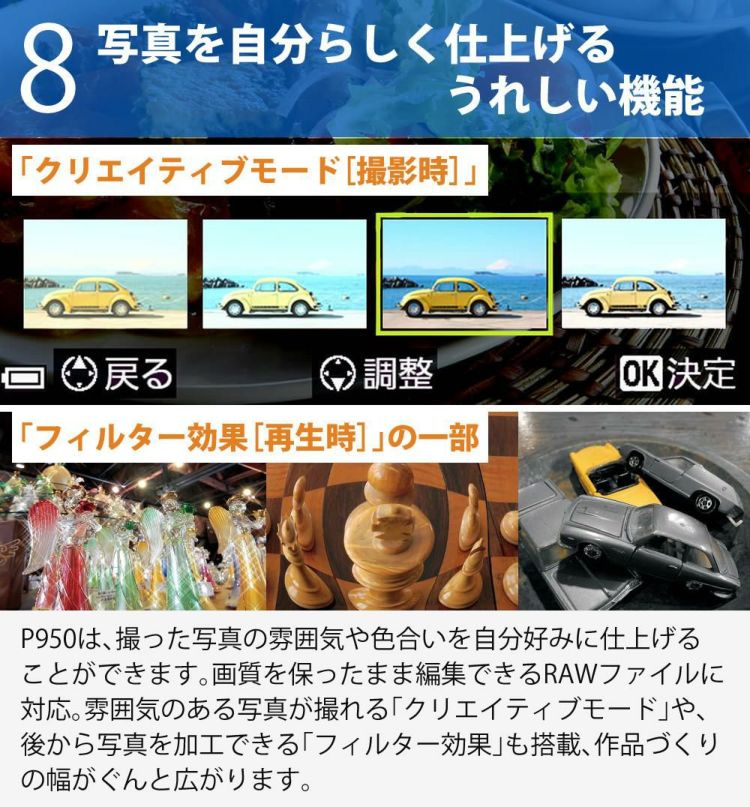 SD・三脚等6点セット   ニコン コンパクトデジタルカメラ COOLPIX P950 クールピクス 1605万画素 手ブレ補正 光学83倍