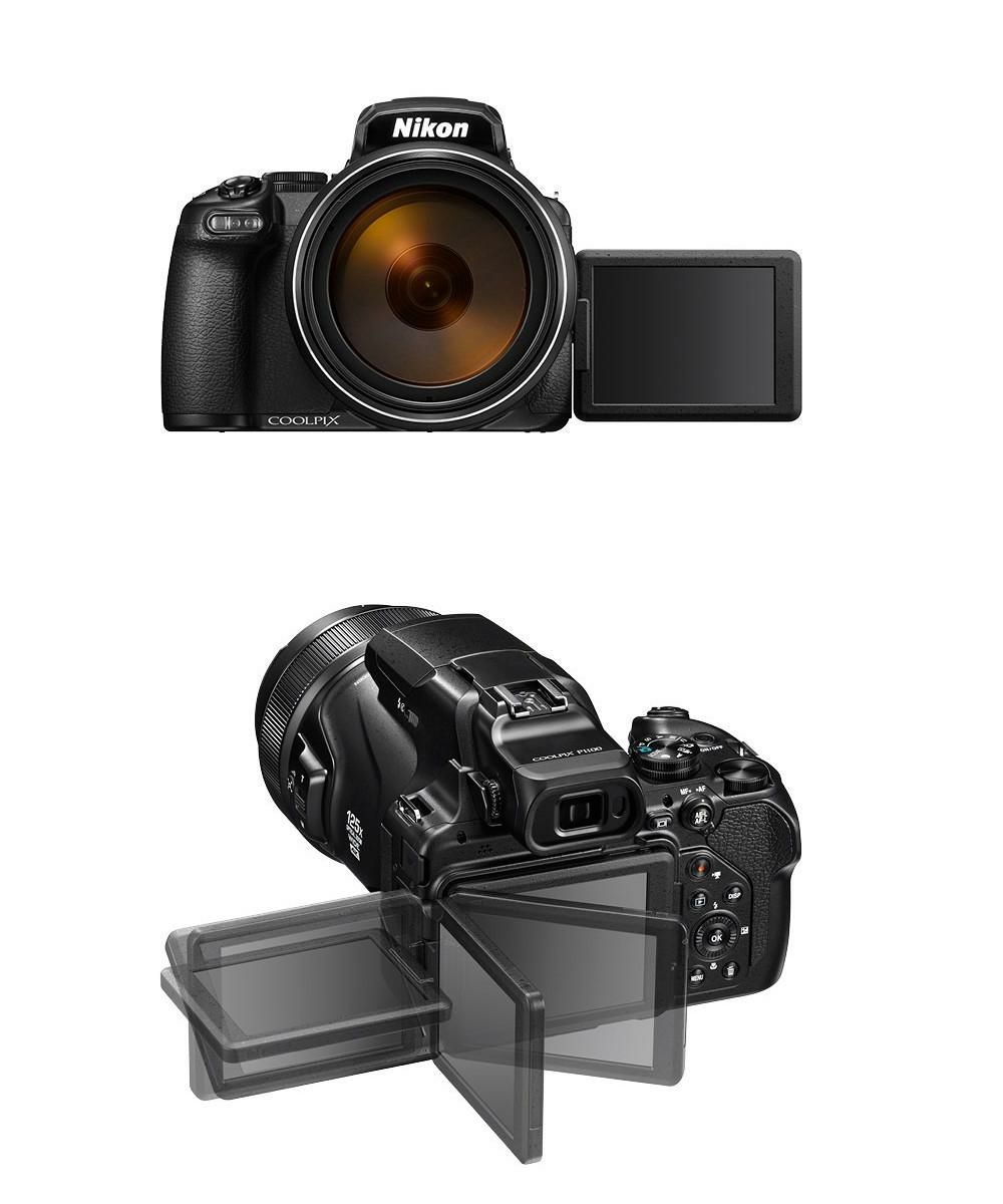 SD・三脚等6点セット <br> 新品  Nikon ニコン コンパクトデジタルカメラ COOLPIX P1000 クールピクス 1605万画素 手ブレ補正 高画質 3000mm相当 光学125倍 超望遠ズーム 4K動画撮影 野鳥撮影 月 惑星 天体