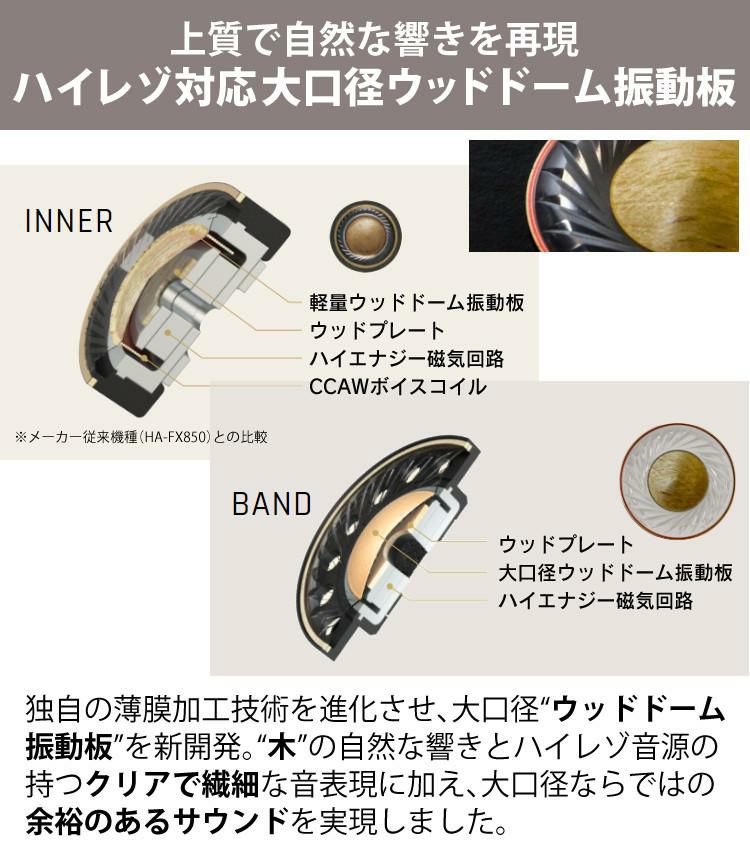 JVCケンウッド ヘッドホン WOOD 02 HA-SW02 ステレオヘッドホン バンドポータブルヘッドホン 有線 ダイナミック型 ハイレゾ対応 高音質 折りたたみ式 密閉型 KENWOOD クラスS CLASS-S 木製 ヘッドフォン 高級 ケース付