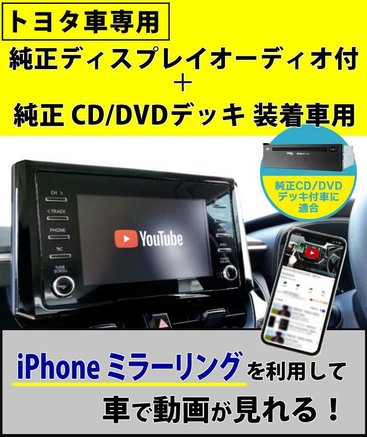 ビートソニック トヨタ車用 外部入力アダプター AVX04 ＆ 変換アダプター IF36 ＆ ケーブル2種 iPhoneで見る4点セット