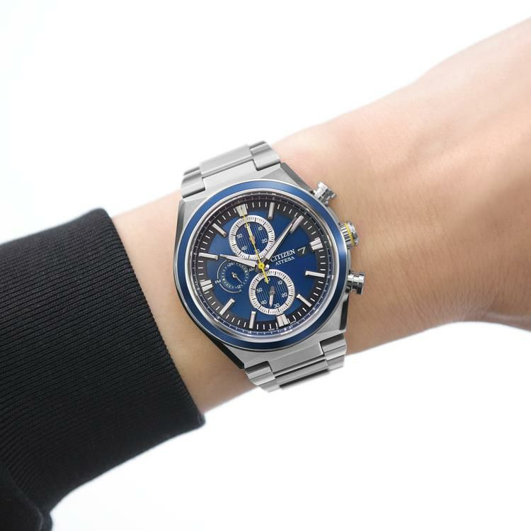 丸型時計ケース付  シチズン CITIZEN 腕時計 CA0837-65L アテッサ ATTESA メンズ ACT Line EcoChrono ソーラー 多針アナログ チタンバンド メーカー保証1年間  国内正規品