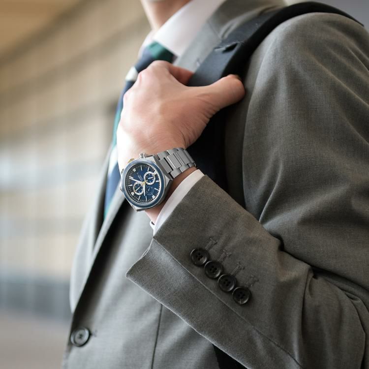 丸型時計ケース付  シチズン CITIZEN 腕時計 CA0837-65L アテッサ ATTESA メンズ ACT Line EcoChrono ソーラー 多針アナログ チタンバンド メーカー保証1年間  国内正規品