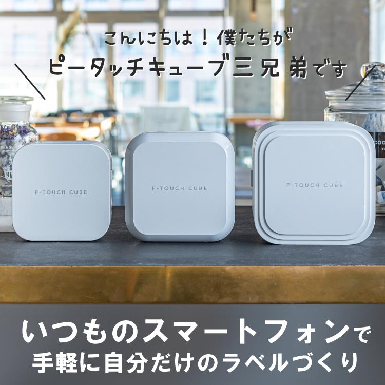 ブラザー PT-P910BT ピータッチキューブ/純正テープ Tze-231＆TZe-251 /アダプタ スマホ シール テープ  5点セット