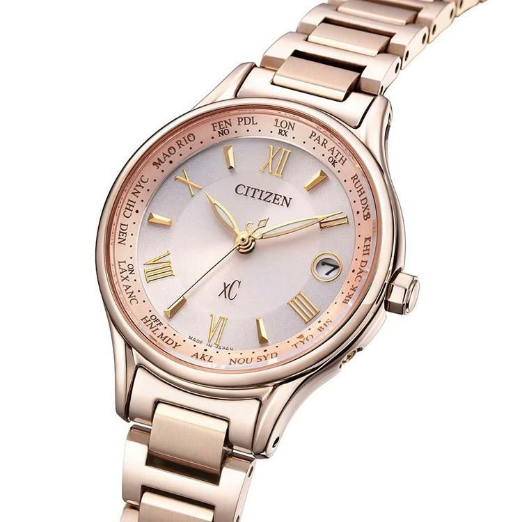 お手入れクロス付 シチズン CITIZEN 腕時計 EC1164-53W クロスシー xC レディース ティタニアライン ハッピーフライト サクラピンク エコ・ドライブ ソーラー電波 チタンバンド アナログ メーカー保証1年 国内正規品