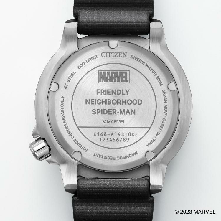 シチズン CITIZEN 腕時計 BN0250-07L プロマスター PROMASTER メンズ MARVEL マーベル スパイダーマンモデル 限定 MARINEシリーズ エコ・ドライブ ダイバー200m ソーラー 樹脂バンド アナログ メーカー保証1年 国内正規品