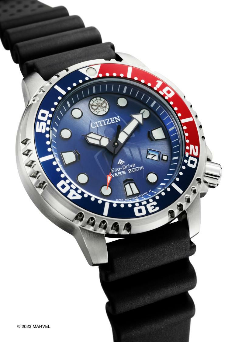 シチズン CITIZEN 腕時計 BN0250-07L プロマスター PROMASTER メンズ MARVEL マーベル スパイダーマンモデル 限定 MARINEシリーズ エコ・ドライブ ダイバー200m ソーラー 樹脂バンド アナログ メーカー保証1年 国内正規品