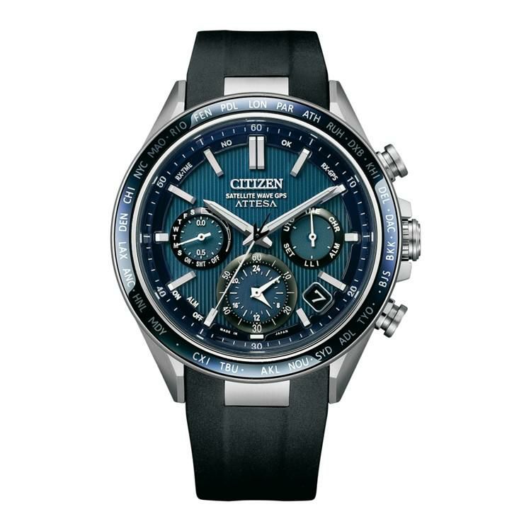 丸型時計ケース・クロス付 シチズン CITIZEN 腕時計 CC4050-18L アテッサ ATTESA メンズ ダブルダイレクトフライト ACT Line エコドライブ GPSソーラー電波 樹脂バンド 多針アナログ メーカー保証1年 国内正規品