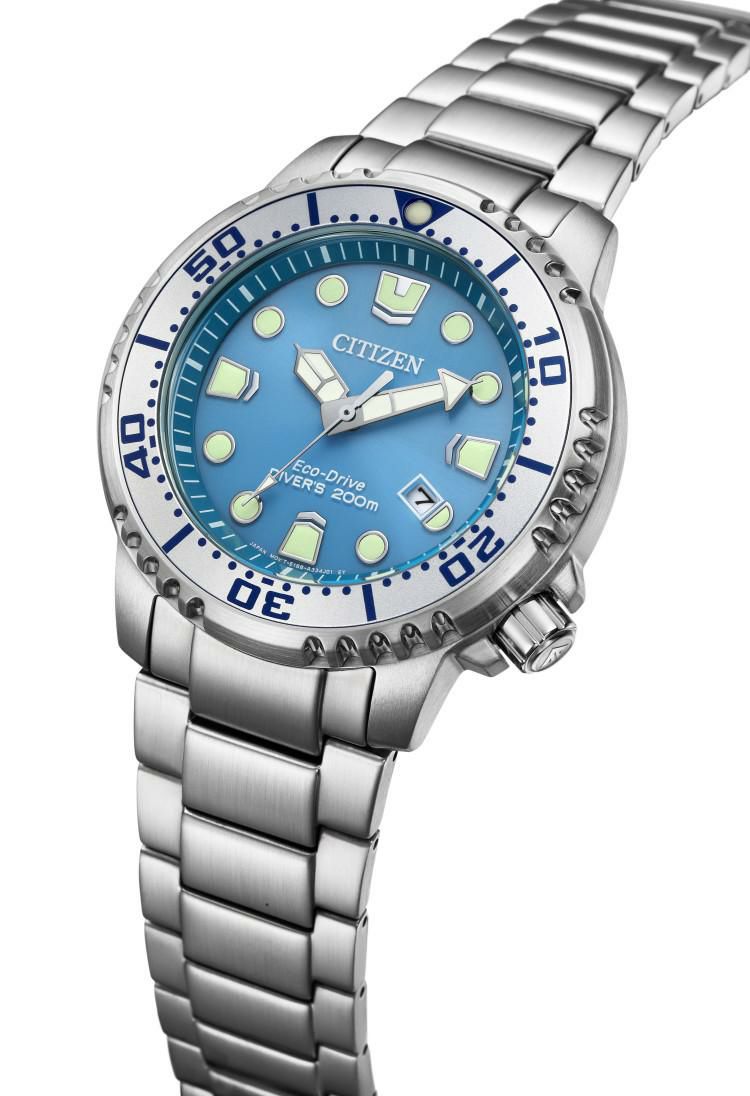 時計ケース付 シチズン CITIZEN 腕時計 BN0165-55L プロマスター PROMASTER メンズ MARINE エコ・ドライブ ダイバー200m ソーラー ステンレスバンド アナログ ダイバーズ メーカー保証1年 国内正規品