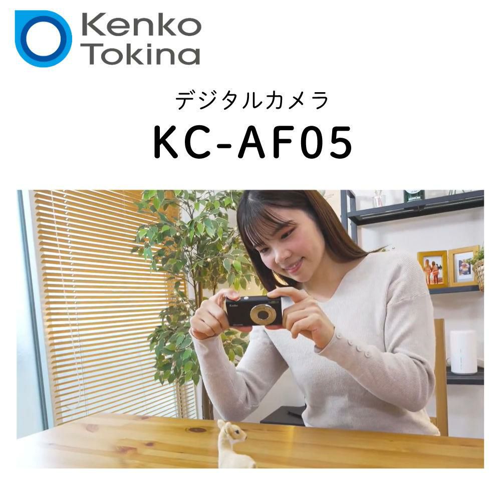 SD32GB＆ポーチセット <br>Kenko ケンコー コンパクトカメラ KC-AF05 デジカメ 軽い 軽量 アウトドア 修学旅行 合宿 スマホ苦手 デジカメ スマホ禁止な場所でも 静音 見学旅行 子供 子供用 小型