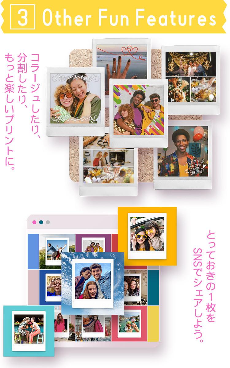 富士フイルム  チェキ instax Pal ＆instax SQUARE Link ブラック 7点セット スクエアサイズ