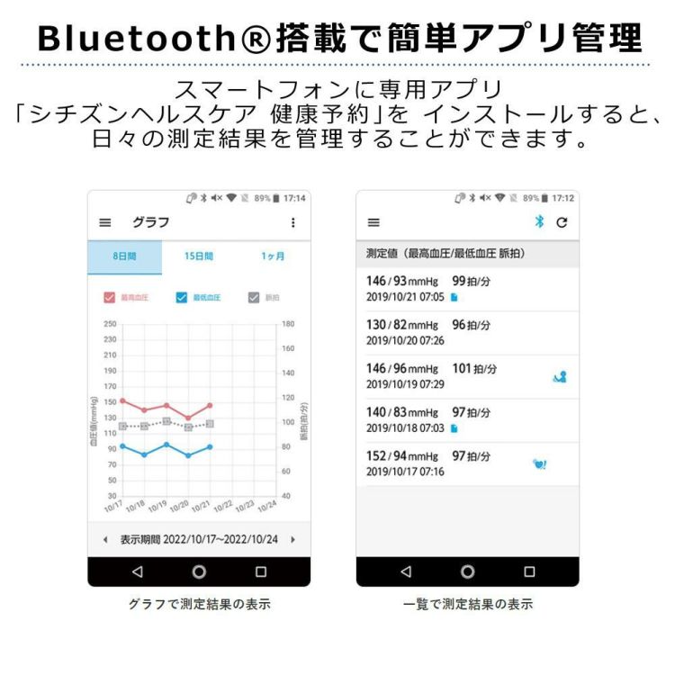 シチズン 上腕式血圧計 CHUH904C CHUHシリーズ カプッとカフ