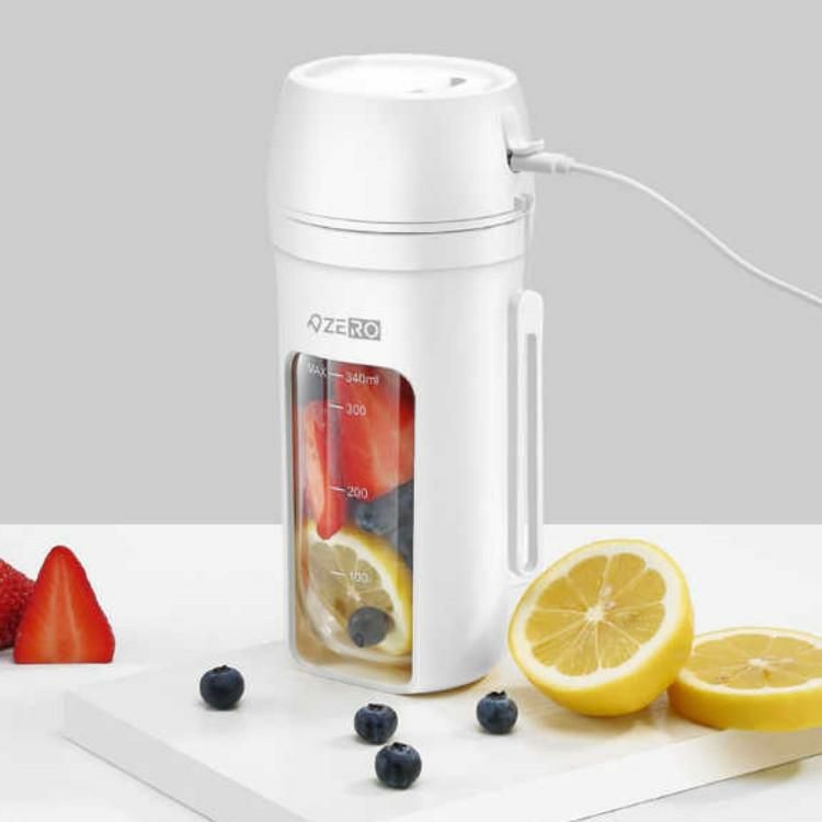 ボトルブレンダー ミキサープラス ホワイト 氷も砕ける 充電式 ミキサー ZD14A55MXRV3-WT ゼロデザイン