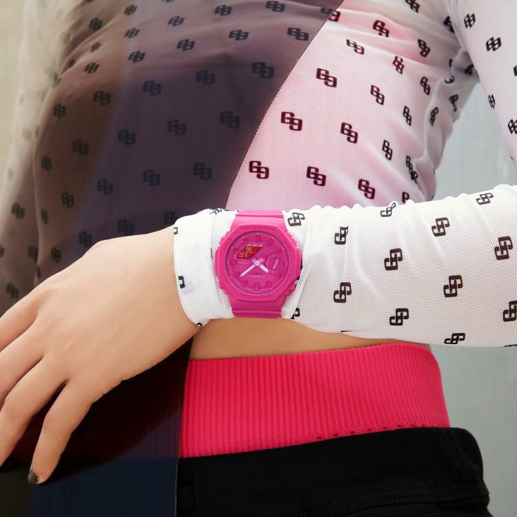 カシオ CASIO GMA-S2100P-4AJR  レディース メンズ ペアモデル PINK クオーツ  木製時計スタンド付