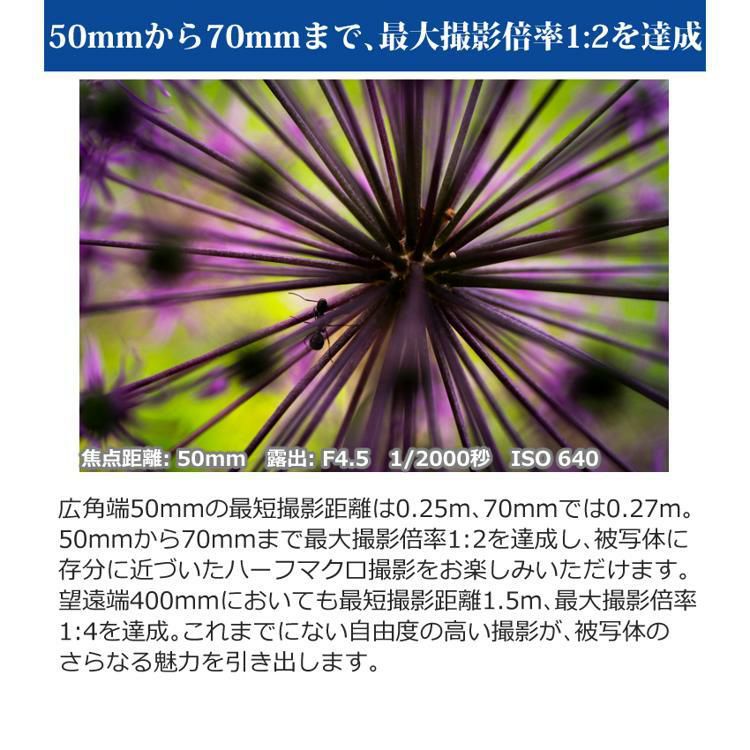 レビューでレンズキャッププレゼント タムロン 50-400mm F4.5-6.3 Di III VC VXD ソニーEマウント用 A067