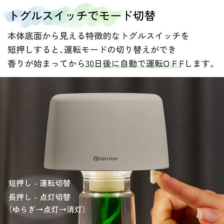 リズム アロマディフューザー AROMAFUN hour アロマファン アワー USB電源 ファン式 ホワイト 9YYA28RH03 3点セット