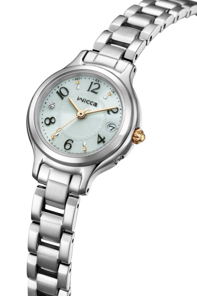 シチズン ウィッカ 腕時計 ソーラー電波 ステンレスバンド シルバー レディース 国内正規品 KS1-911-71 お手入れクロス付