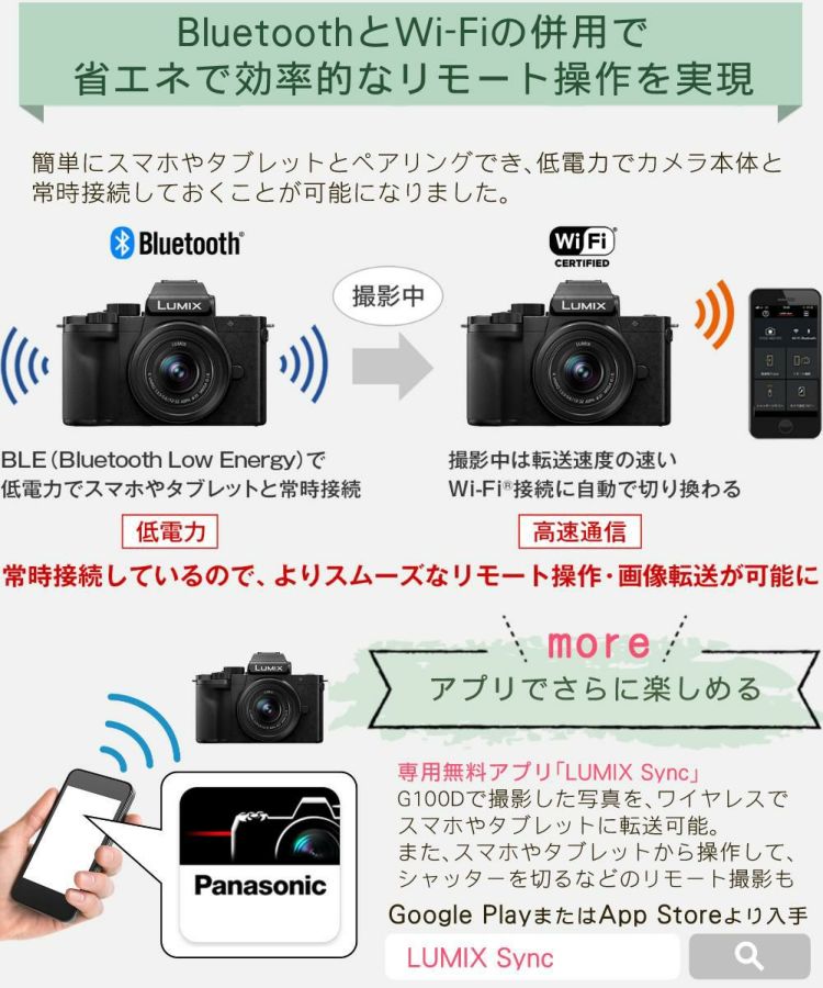 Panasonic パナソニック ミラーレス一眼カメラ LUMIX DC-G100DK-K ルミックス 標準ズームレンズキット