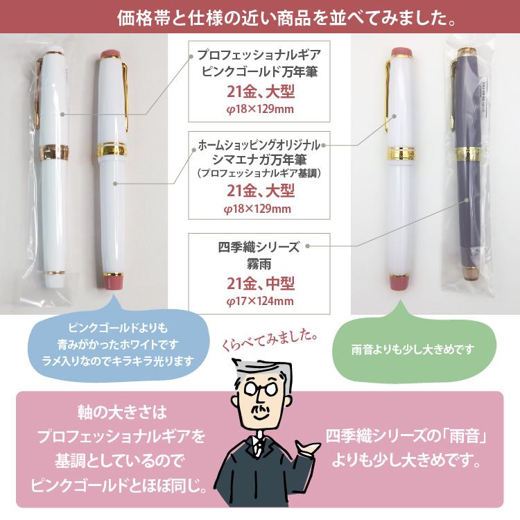 オリジナルシースなどセット セーラー万年筆 ホームショッピングオリジナル 万年筆 春を待つシマエナガ 限定商品 ホワイト ピンク  ズーム ミュージック