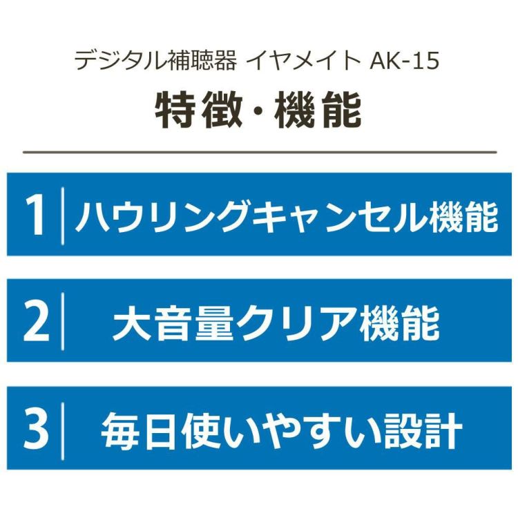 オムロン デジタル補聴器 イヤメイトデジタル AK-15 補聴器用電池 PR-41 ミミクリン セット