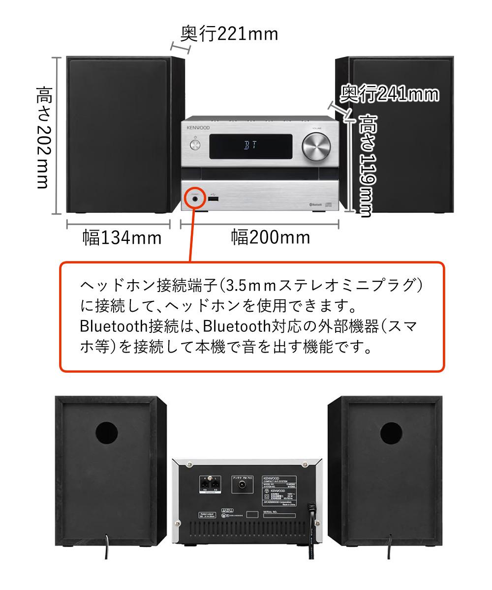 付属品は、リモコン、FMアンテナ