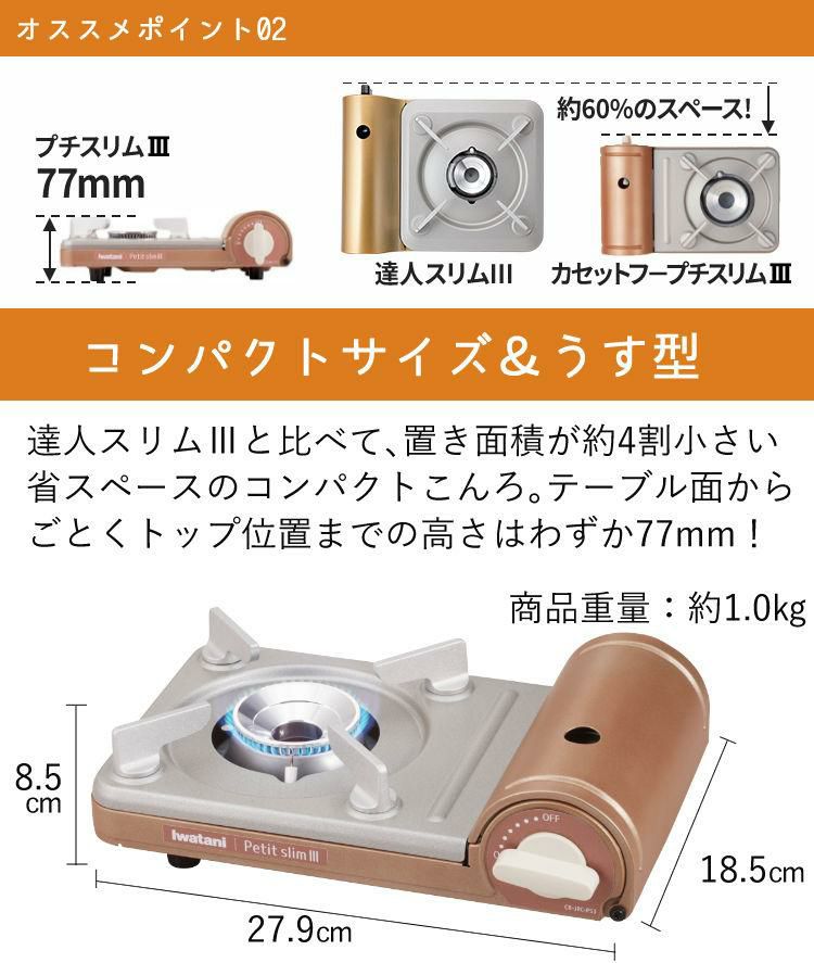 イワタニ カセットコンロ  プチスリム3 CB-JRC-PS3 4点セット  ラッピング不可