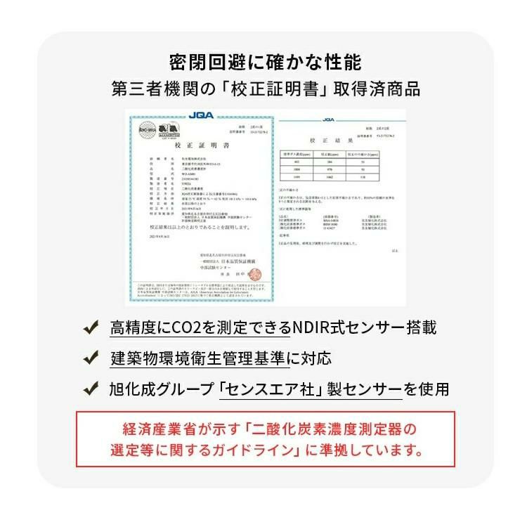 K  新品未使用品  箱悪 エアモニター 二酸化炭素濃度測定器 和光電気 WD-AM01 ラッピング不可