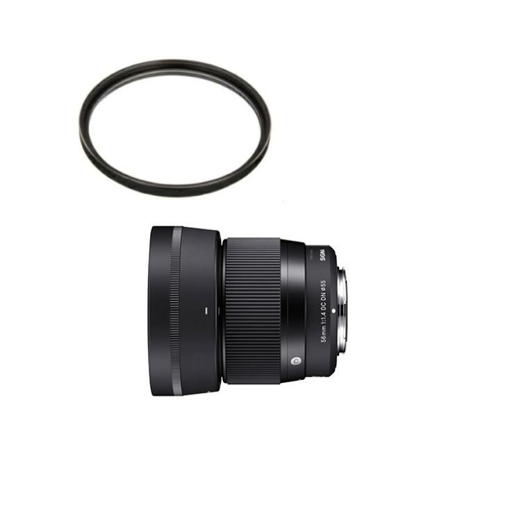 レビューでレンズキャッププレゼント  レンズ保護フィルター付 シグマ 56mm F1.4 DC DN C  ライカLマウント用