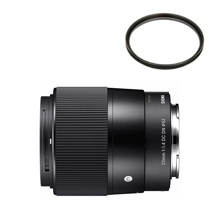 レビューでレンズキャッププレゼント  レンズ保護フィルター付 シグマ 23mm F/1.4 DC DN ソニーEマウント用