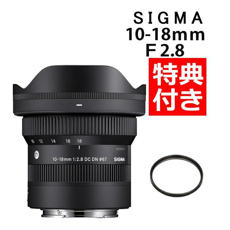 レビューでプレゼント シグマ 10-18mm F2.8 DC DN C ソニーEマウント用 ミラーレス専用 APS-C対応