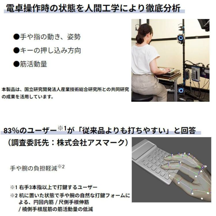 カシオ JE-12D-L-WE 人間工学電卓 左手用 ジャストタイプ 熨斗対応不可