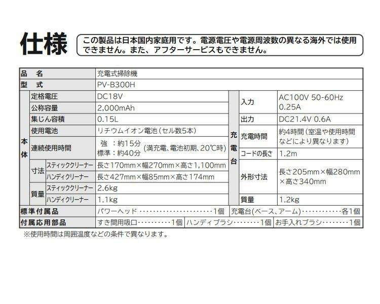 HITACHI 掃除機 スティッククリーナー コードレス PV-B300H-N