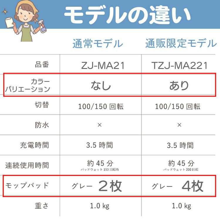レビュー特典有 CCP Neo+ ネオプラス コードレス回転モップクリーナー TZJ-MA221-GR 通販限定色 グレー グレージュ
