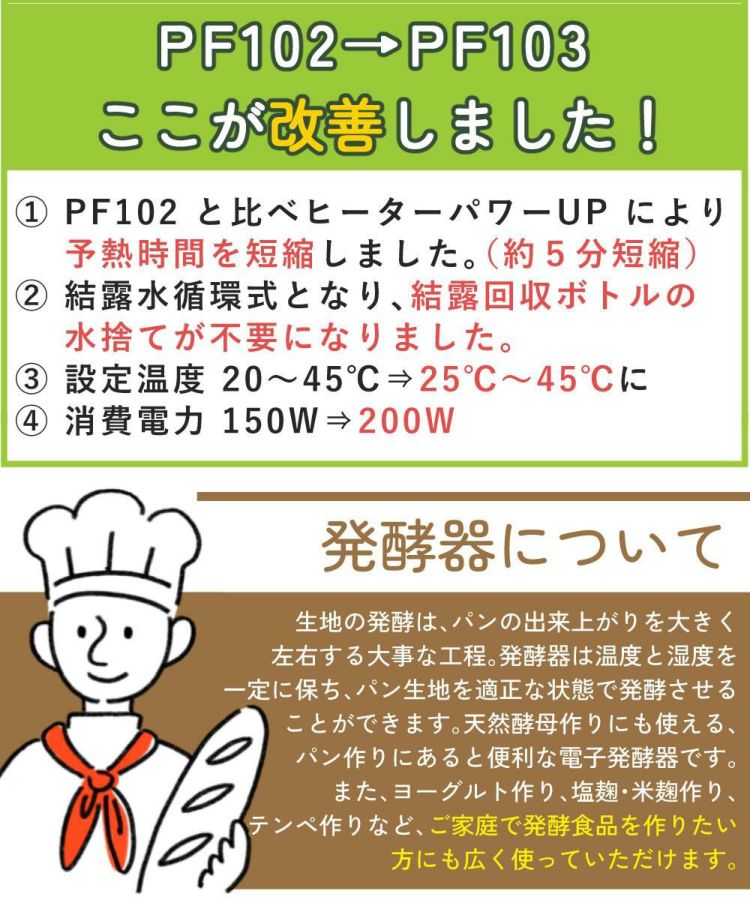 PF102からの改善点