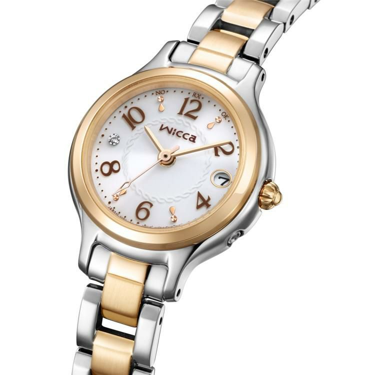 シチズン ウィッカ 腕時計 ソーラー電波 ステンレス アナログ レディース 国内正規品 KS1-937-13 お手入れクロス付