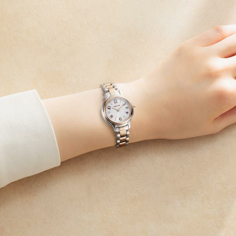 シチズン ウィッカ 腕時計 ソーラー電波 ステンレス アナログ レディース 国内正規品 KS1-937-13 お手入れクロス付