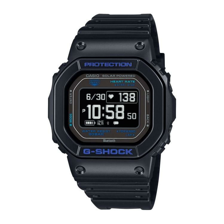 カシオ ジーショック 腕時計 ジースクワッド ソーラー USB充電 Bluetooth メンズ 国内正規品 DW-H5600-1A2JR 木製時計スタンド付