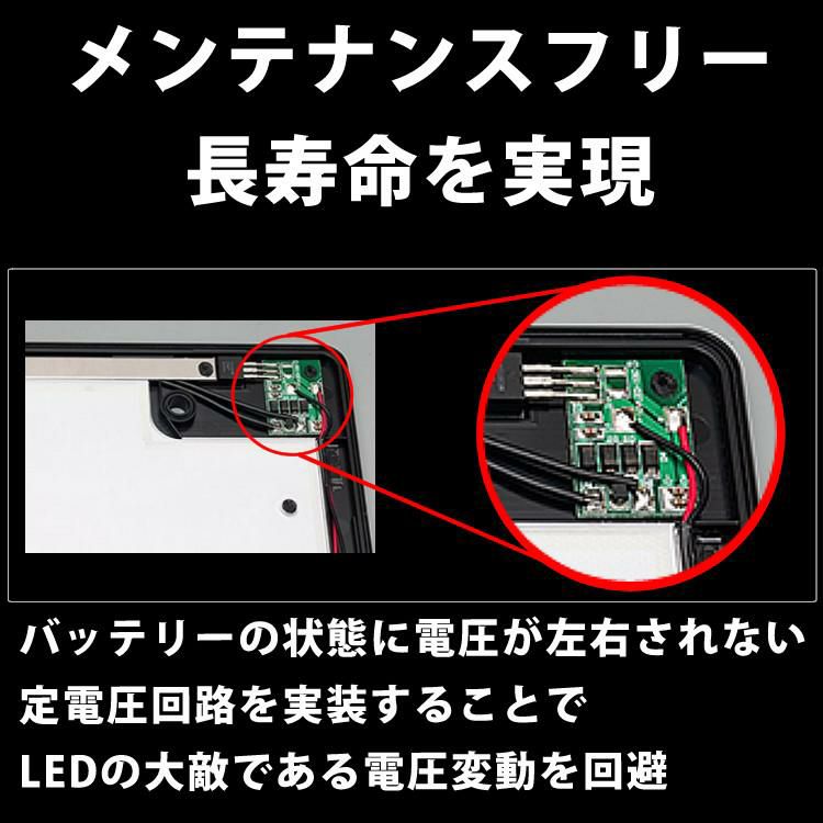 （2枚セット/普通車用/12V）クロームメッキ 字光式ナンバープレート 井上工業 2468-12V-M LEDパーフェクトecoII 純国産 日本製 車検対応 カー用品