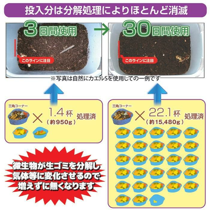 自然にカエル S SKS-101型 生ごみ処理機 交換用 エコパワーチップ 8W セット  ラッピング不可