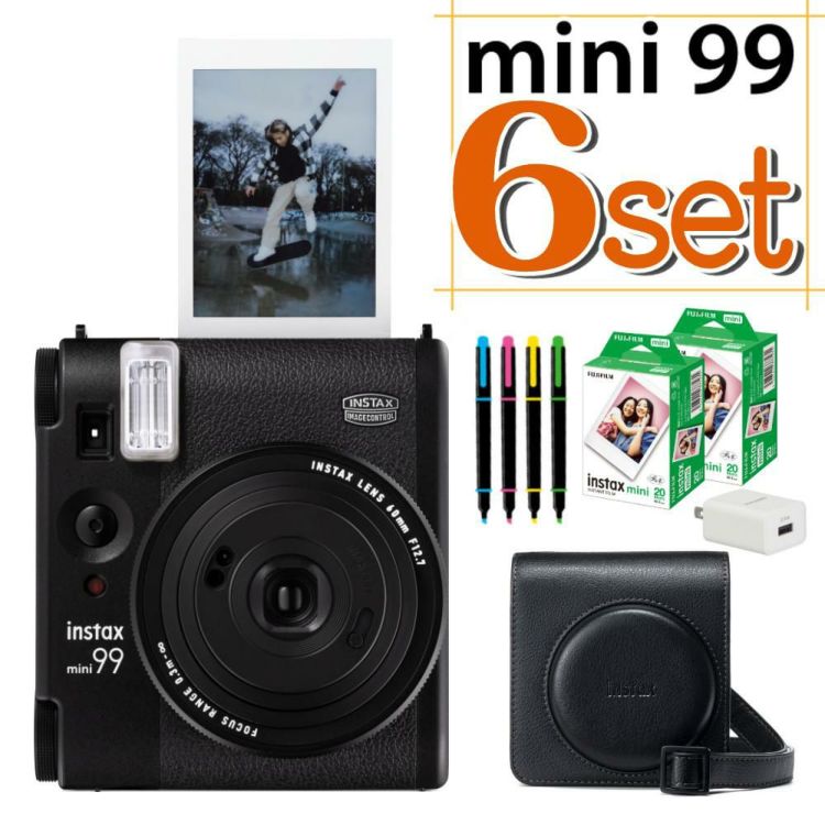 富士フイルム チェキ instax mini 99 ブラック 6点セット