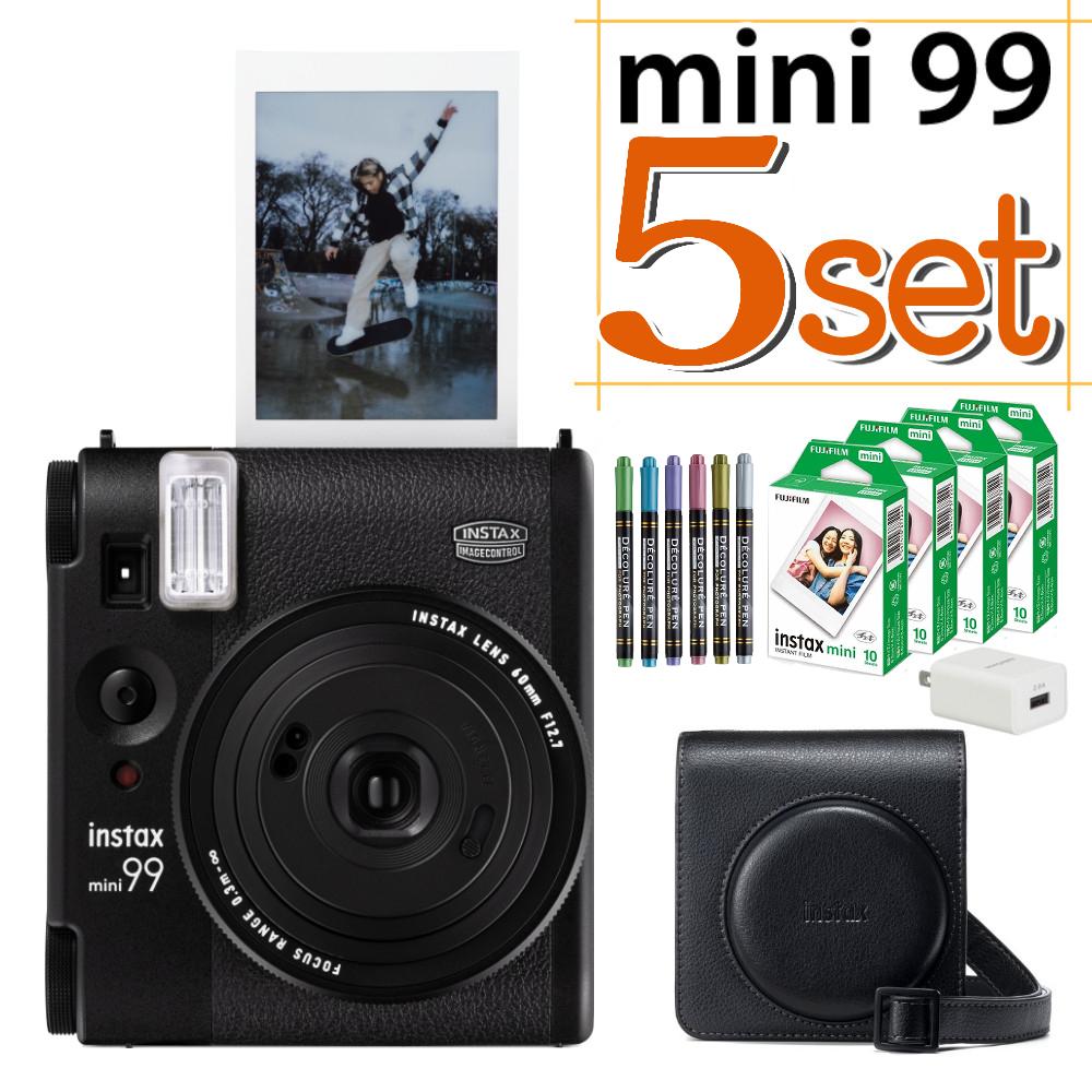 富士フイルム チェキ instax mini 99 ブラック 6点セット