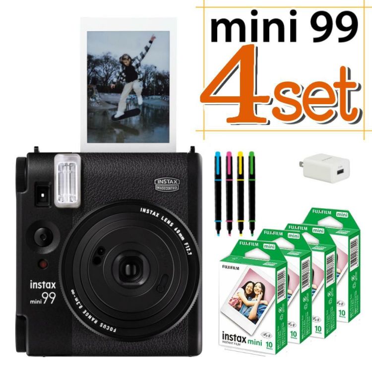 富士フイルム チェキ instax mini 99 ブラック 5点セット
