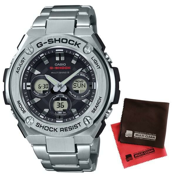 国内正規品  セット  カシオ CASIO 腕時計 GST-W310D-1AJF  ジーショック G-SHOCK メンズ G-STEEL  GSTW310D1AJF &クロス2枚