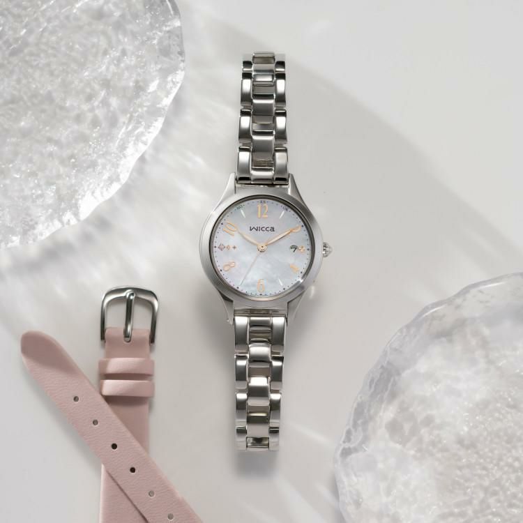 シチズン ウィッカ 腕時計 ソーラー電波 替えバンド付き 限定 レディース 国内正規品 KS1-210-13