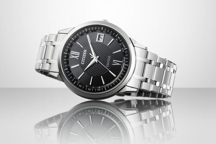 シチズン エクシード 腕時計 薄型 ソーラー電波 チタン アナログ ブラック メンズ 国内正規品 CB1140-61E